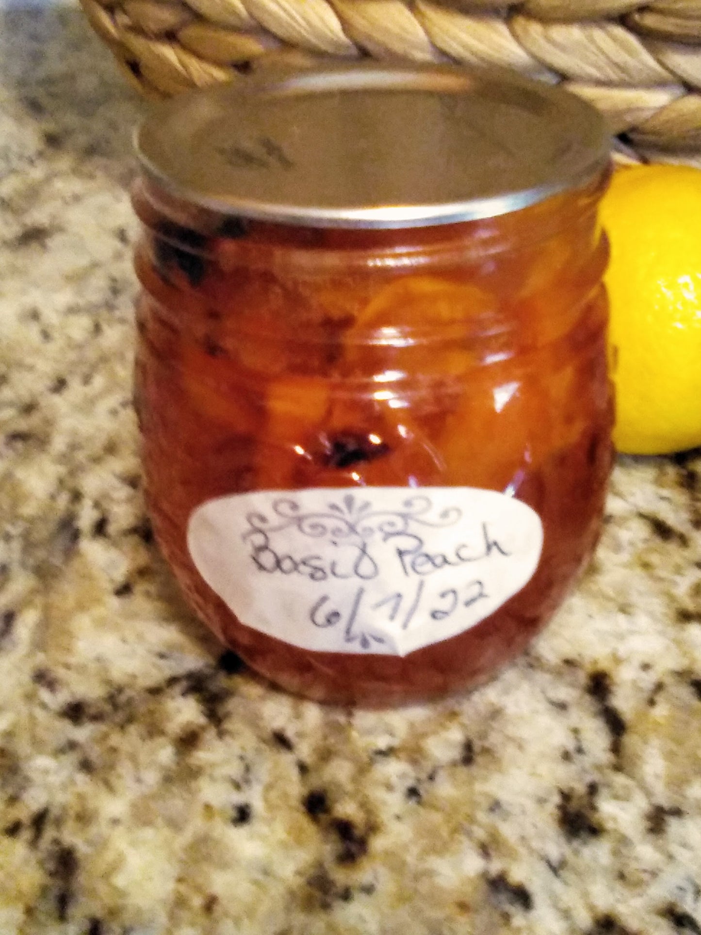 Basil Peach Jam